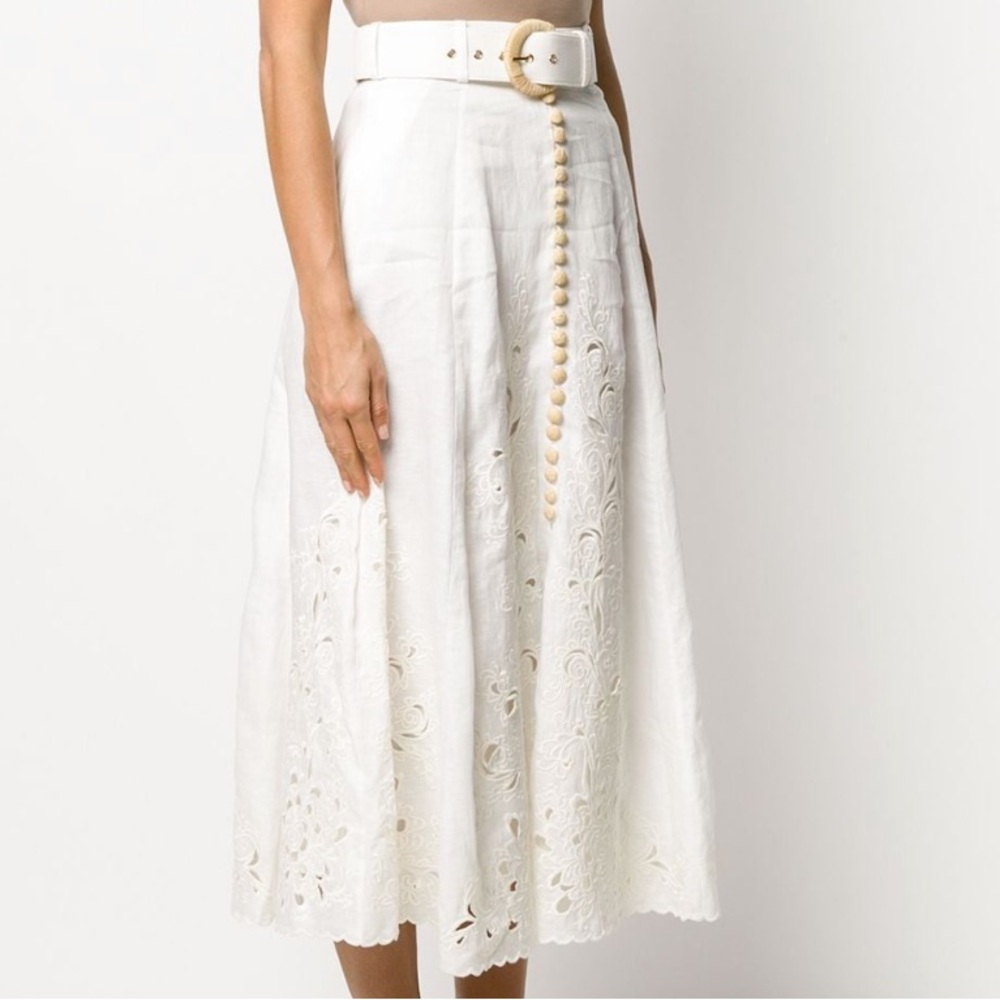 NWT Zimmermann Peggy Embroidered Skirt AU2